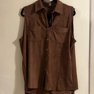 L&B Rich Brown Suede Shirt